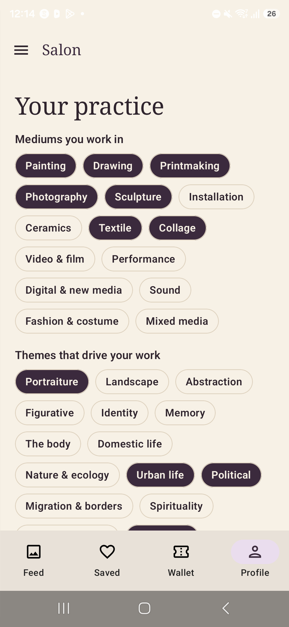 Salon — your practice profile