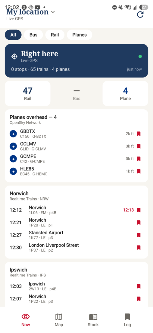 Spotters UK — live departures and planes overhead