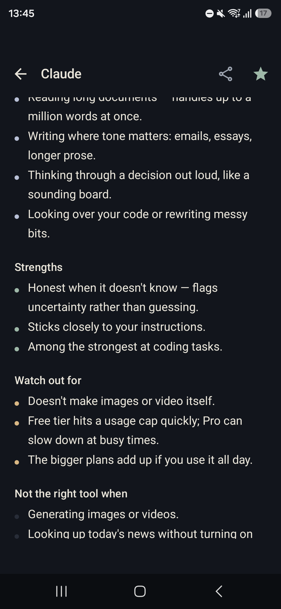 Toolwise — strengths and watch-out-for, dark mode